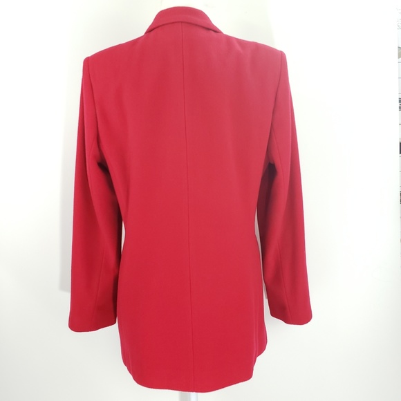 Harve Benard Red Wool Blend Blazer, size 12 - Picture 4 of 7